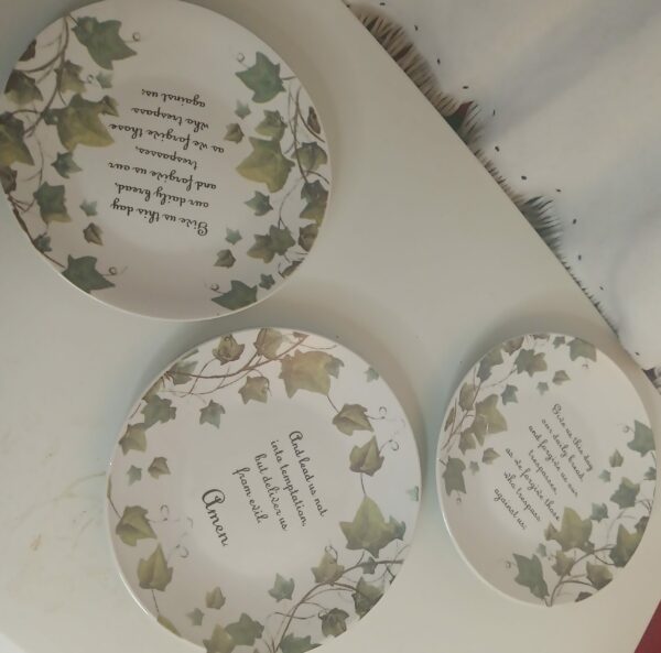 3 Prayer Dessert Plates